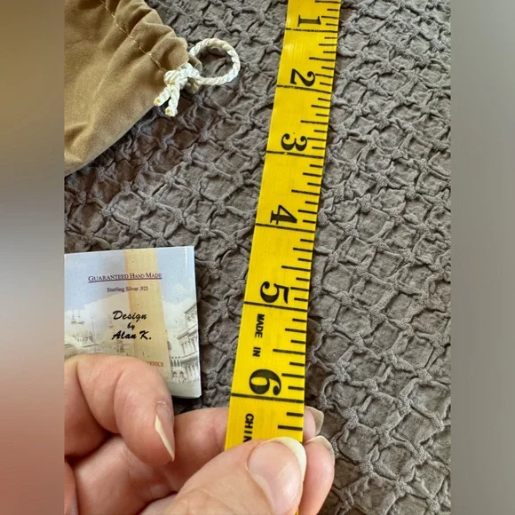 Fun Murano glass and 925 sterling silver cuff bracelet by Alan K - Picture 8 of 8